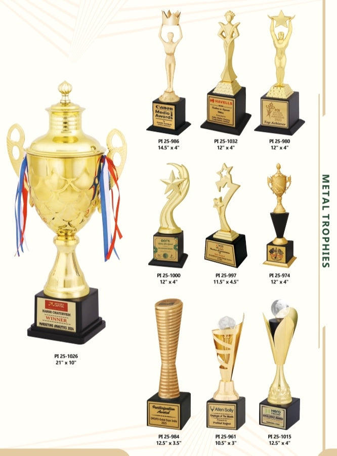 Metal Trophies..(Only Wholesale (MOQ 36 pcs) Contact For Price