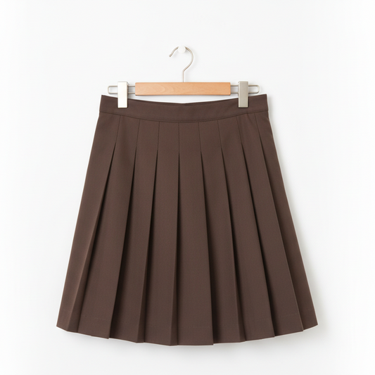 Coffee Colour Skirt For School Girls