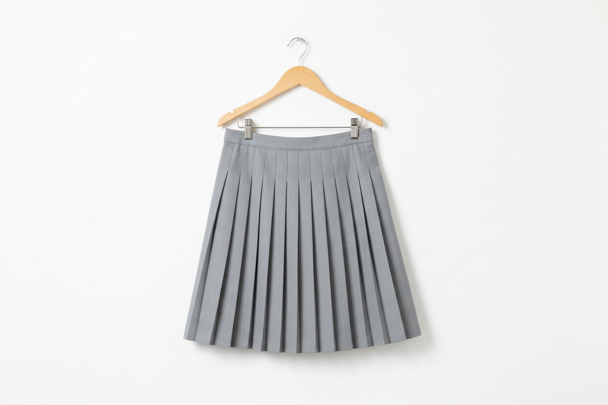 Light Grey Skirt For School Girls