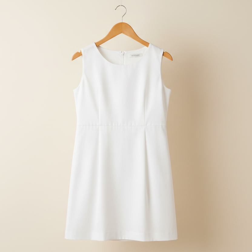 Sleeveless White School Tunic
